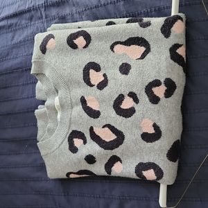 1901 Cheetah Pattern Crewneck Sweater